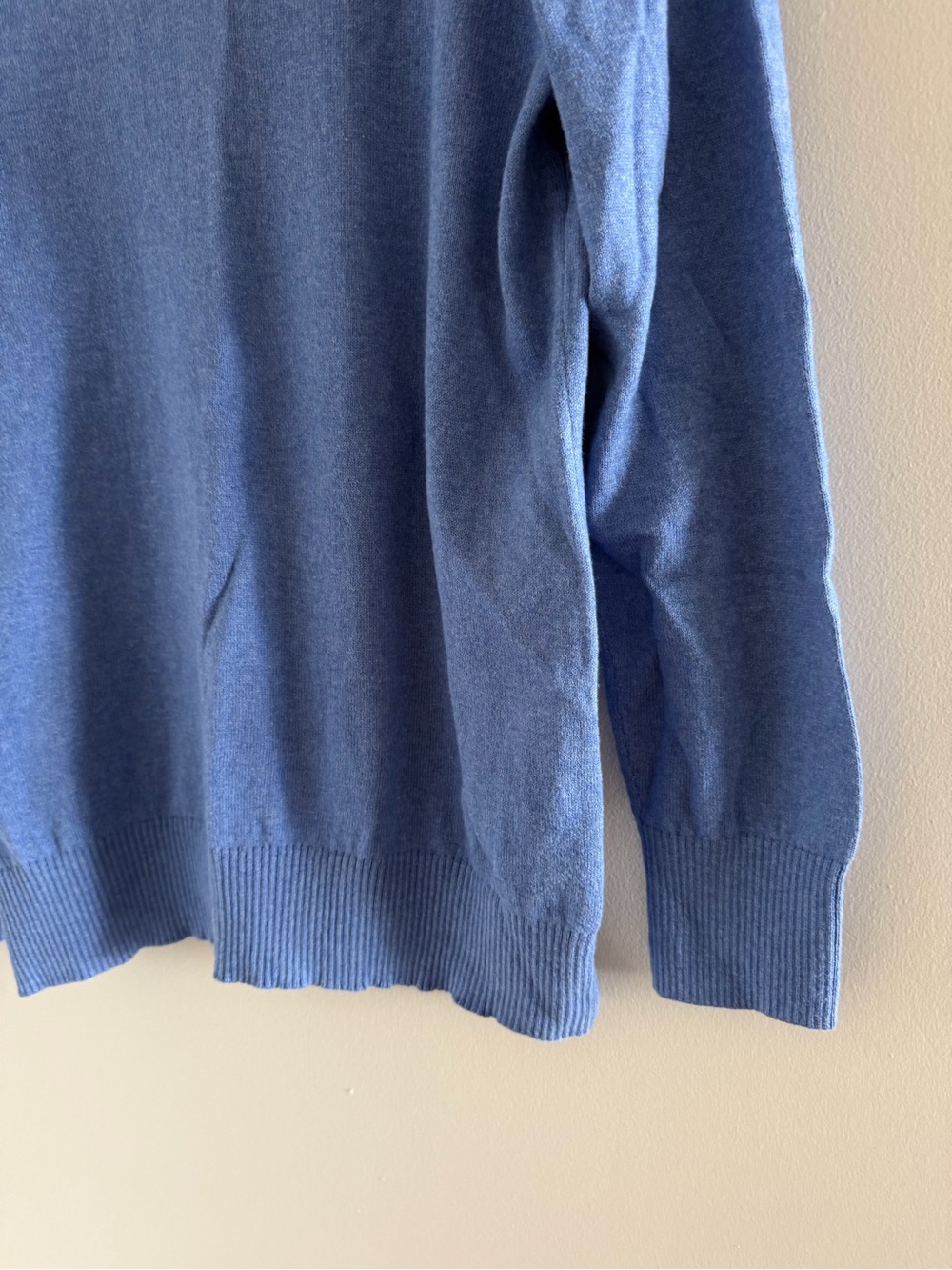 LL Bean Womens L Cotton Cashmere Turtleneck Sweater Long Sleeve Soft Coastal - Picture 5 of 9